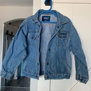 Denim jacket with looney tunes airbrush size 7